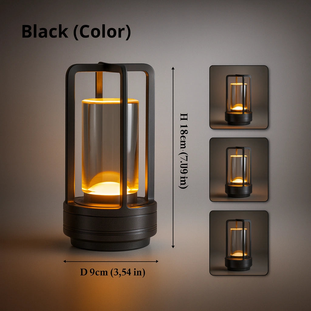 Lampe de Table LED Sans Fil LUNEMEA™ – Design Industriel & Ambiance Chaleureuse