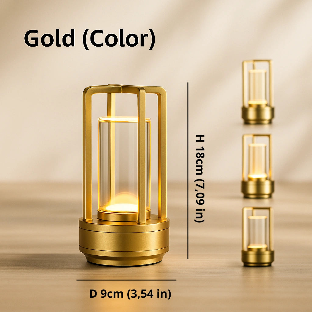 Lampe de Table LED Sans Fil LUNEMEA™ – Design Industriel & Ambiance Chaleureuse