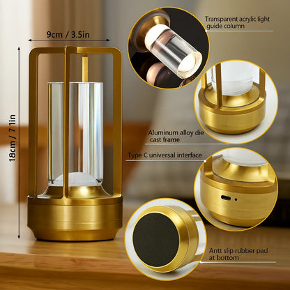 Lampe de Table LED Sans Fil LUNEMEA™ – Design Industriel & Ambiance Chaleureuse