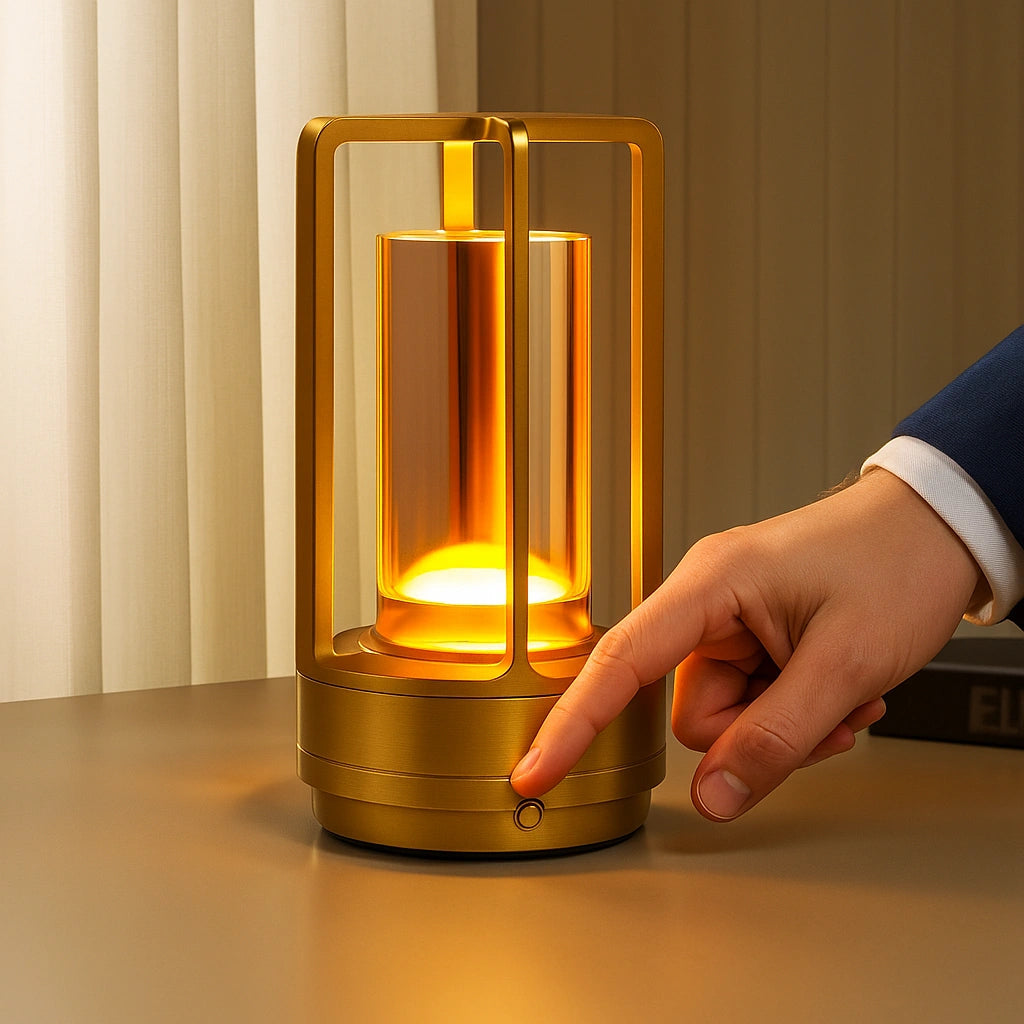 Lampe de Table LED Sans Fil LUNEMEA™ – Design Industriel & Ambiance Chaleureuse