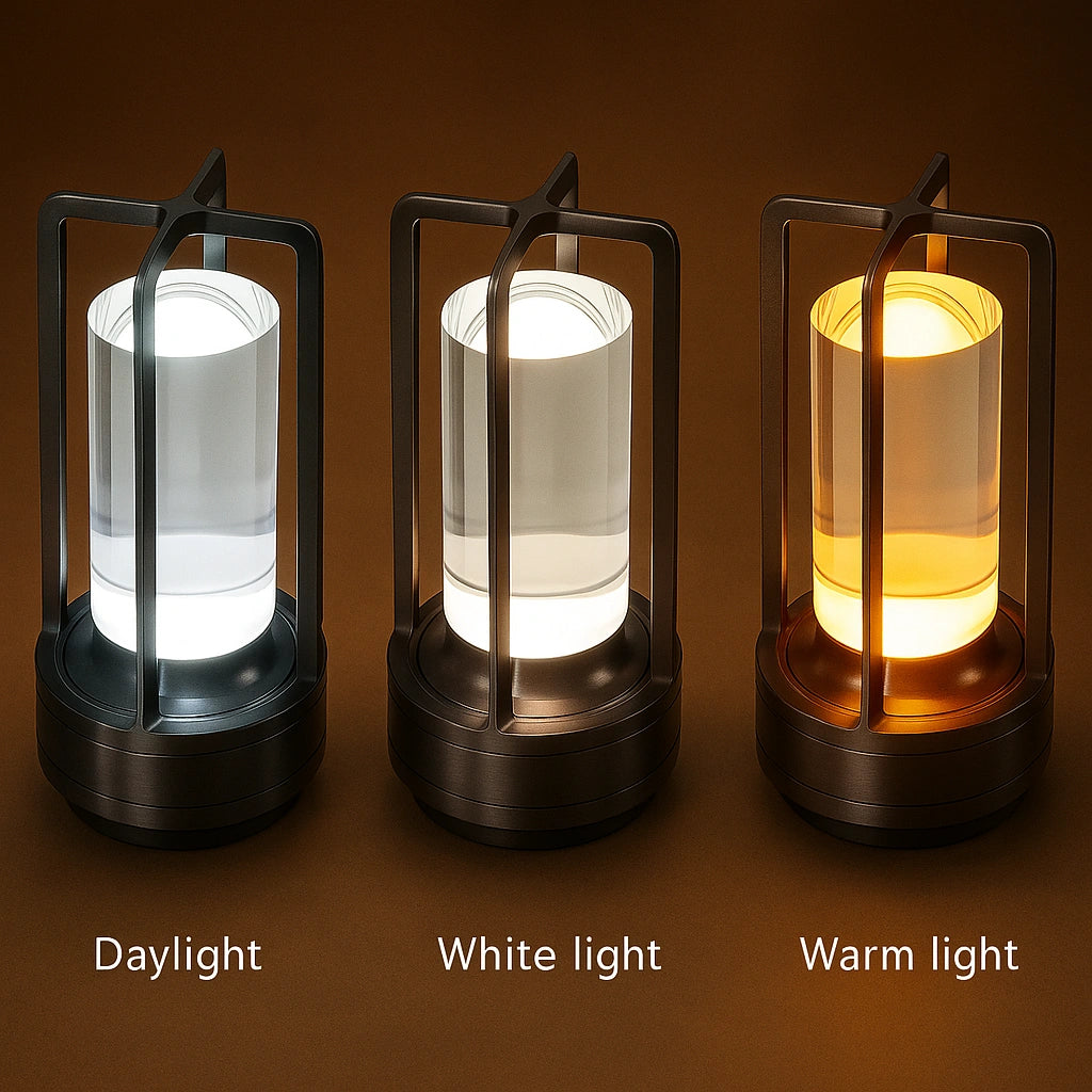 Lampe de Table LED Sans Fil LUNEMEA™ – Design Industriel & Ambiance Chaleureuse